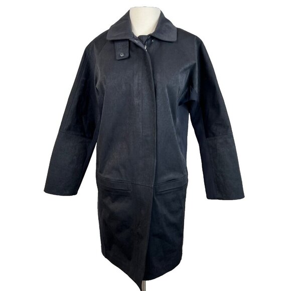 lululemon athletica Jackets & Blazers - NWT Lululemon Lab Cocoon Coat Black Size 4 Suede Lightweight Jacket